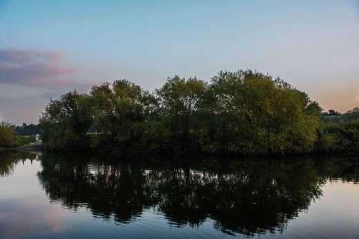 Hintergrundbild Baumgruppe an der Lippe