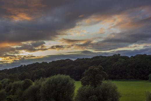 Hintergrundbild - Abends am Ufer der Ruhr