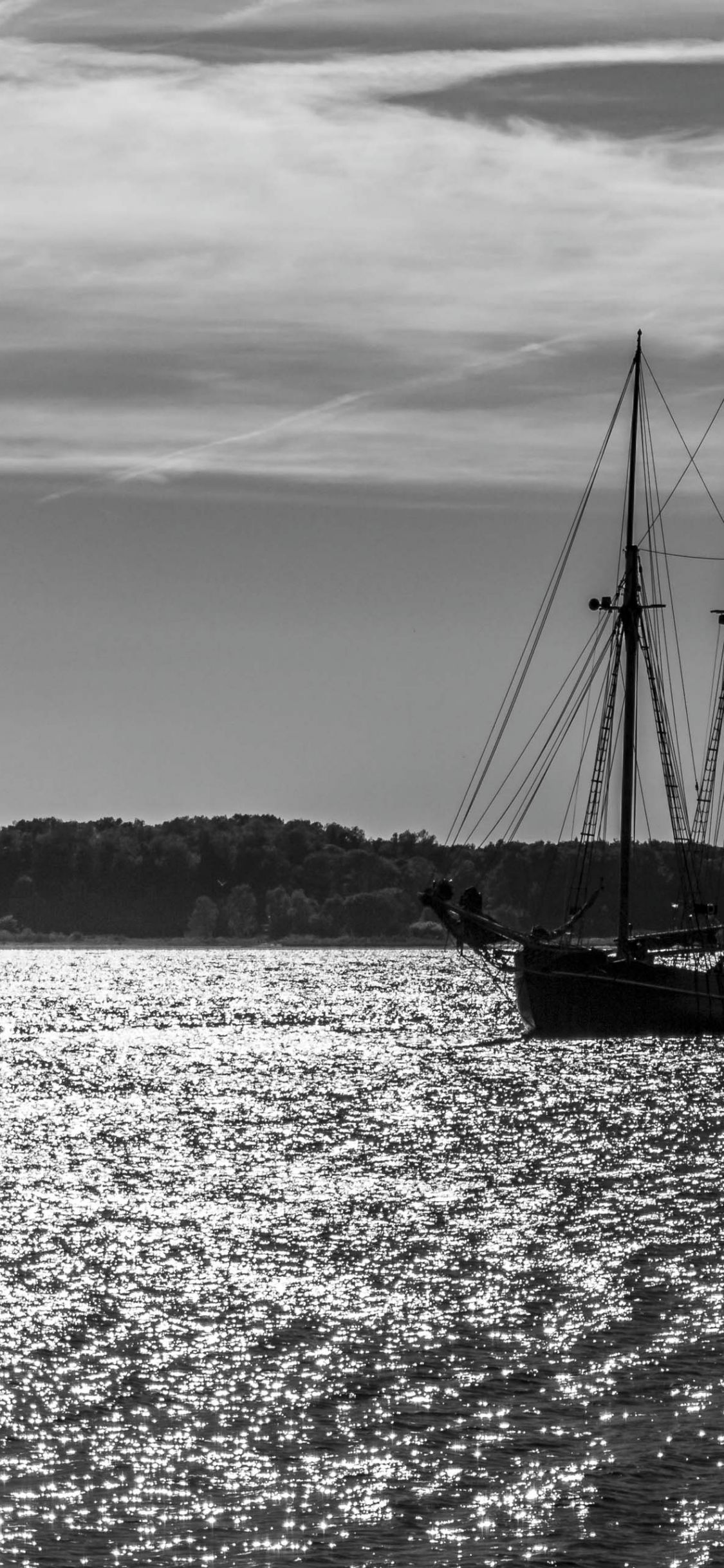 Hintergrundbilder Segelschiff Vor Laboe Schwarzweiss
