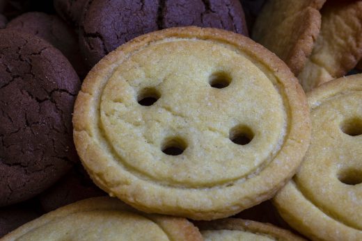 Hintergrundbild - Knopfplätzchen Nahaufnahme