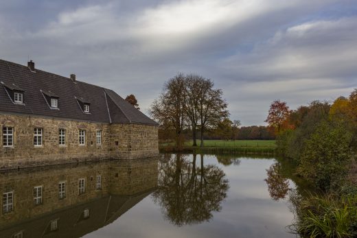 Hintergrundbild - Spiegelung im Schlossteich