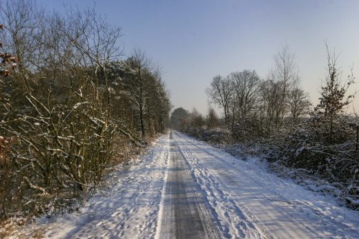 Hintergrundbild - Verschneiter Weg