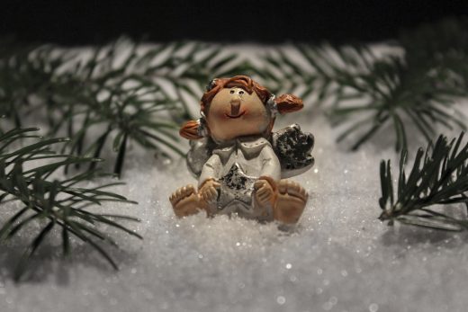 Hintergrundbild - Weihnachten Engel im Schnee