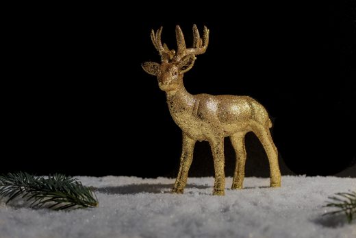 Hintergrundbild - Weihnachten Goldener Hirsch