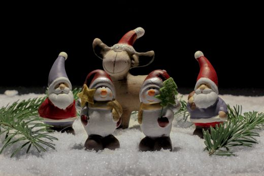 Hintergrundbild - Weihnachten Gruppenfoto im Schnee