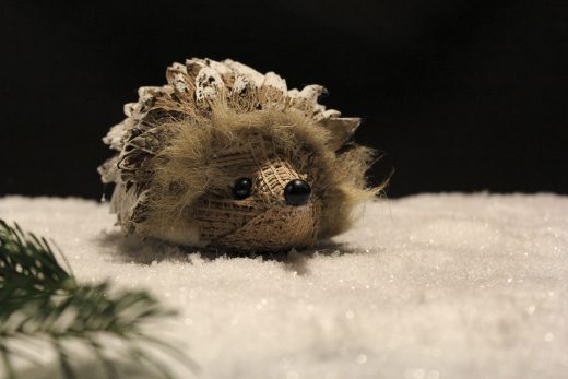 Hintergrundbild - Weihnachten Igel im Schnee