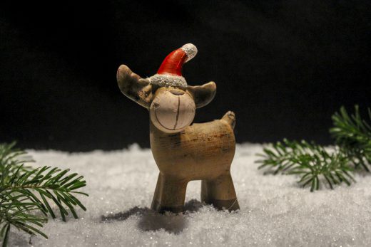 Hintergrundbild - Weihnachten Rentier im Schnee