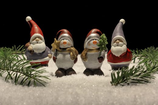 Hintergrundbild - Weihnachten Schneemänner und WIchtel