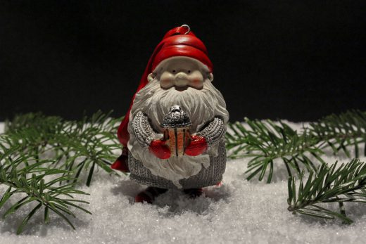 Hintergrundbild - Weihnachten Zwerg mit Lampe