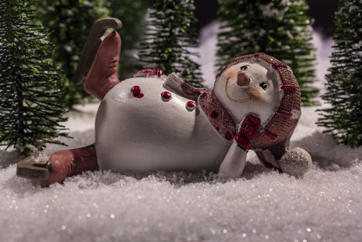 Hintergrundbild - Weihnachten Glücklicher Schneemann