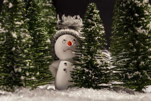 Hintergrundbild - Weihnachten Mürrischer Schneemann