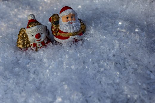 Hintergrundbild - Weihnachten Schneemann und Nikolaus