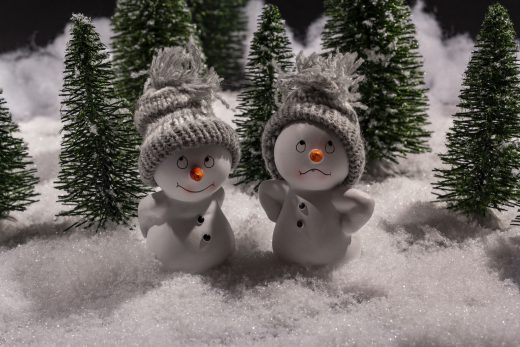 Hintergrundbild - Weihnachten Zwei Schneemänner