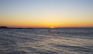 Hintergrundbild Ostsee mit Sonnenuntergang
