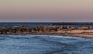 Hintergrundbild Abends an der Ostsee