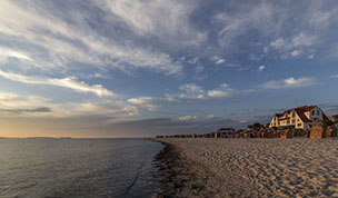 Hintergrundbild - Abends am Strand von Laboe