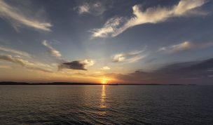 Hintergrundbild - Kieler Förde Sonnenuntergang