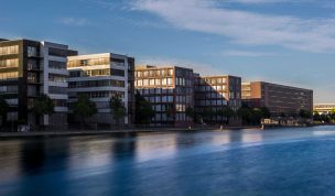 Hintergrundbild Bürogebäude Duisburg Innenhafen