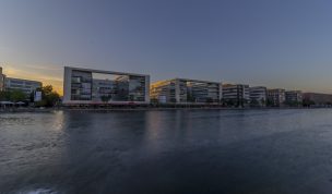 Hintergrundbild Dämmerung Duisburger Innenhafen HDR