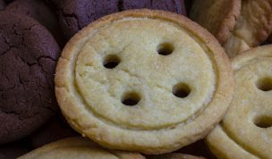 Hintergrundbild - Knopfplätzchen Nahaufnahme