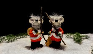 Hintergrundbild - Weihnachten Zwei Mäuse