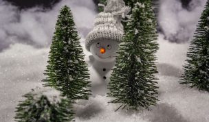 Hintergrundbild - Weihnachten Freundlicher Schneemann