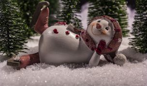 Hintergrundbild - Weihnachten Glücklicher Schneemann