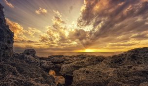 Hintergrundbilder - Sonnenuntergang am Meer