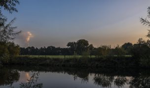 Hintergrundbild Dämmerung an der Lippe